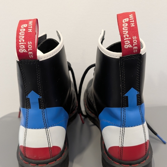 Dr. Martens Black Boots with Blue and White Accents - Picture 5 of 11